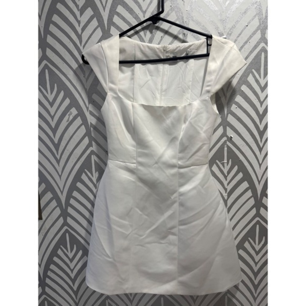 Princess Polly Mariza Dress White Square Neck Cap Sleeve US 10,8,2 - Picture 2 of 9
